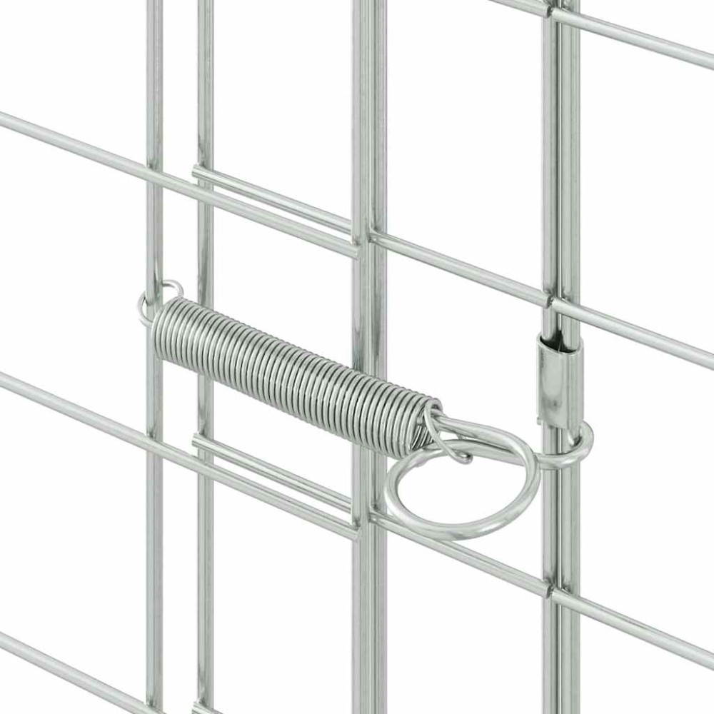 Produktbild för Kaninbur Silver 400 x 100 x 210 cm Galvaniserat Stål