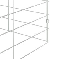 Produktbild för Kaninbur Silver 400 x 100 x 210 cm Galvaniserat Stål