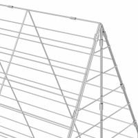 Produktbild för Kaninbur Silver 400 x 100 x 210 cm Galvaniserat Stål