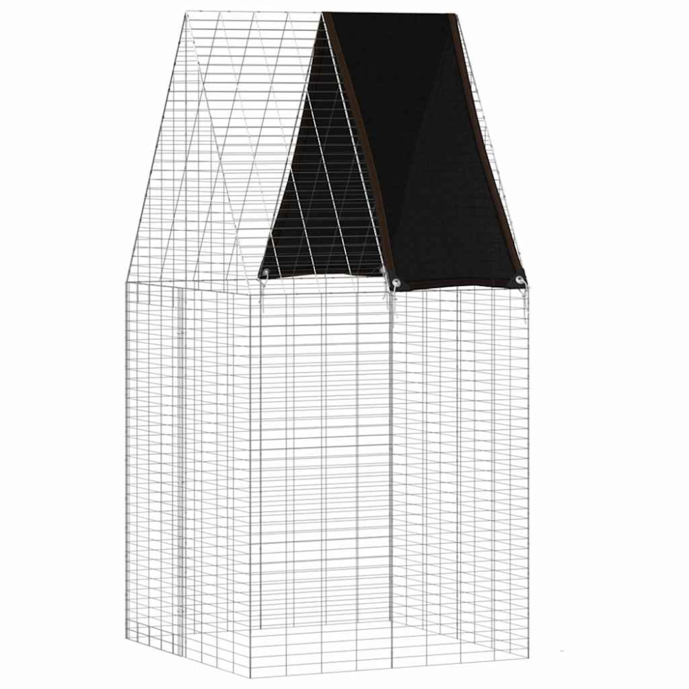 Produktbild för Kaninbur Silver 100 x 100 x 210 cm Galvaniserat Stål