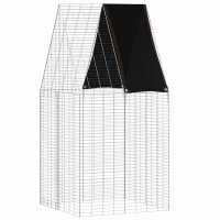 Produktbild för Kaninbur Silver 100 x 100 x 210 cm Galvaniserat Stål