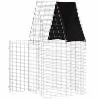 Produktbild för Kaninbur Silver 100 x 100 x 210 cm Galvaniserat Stål