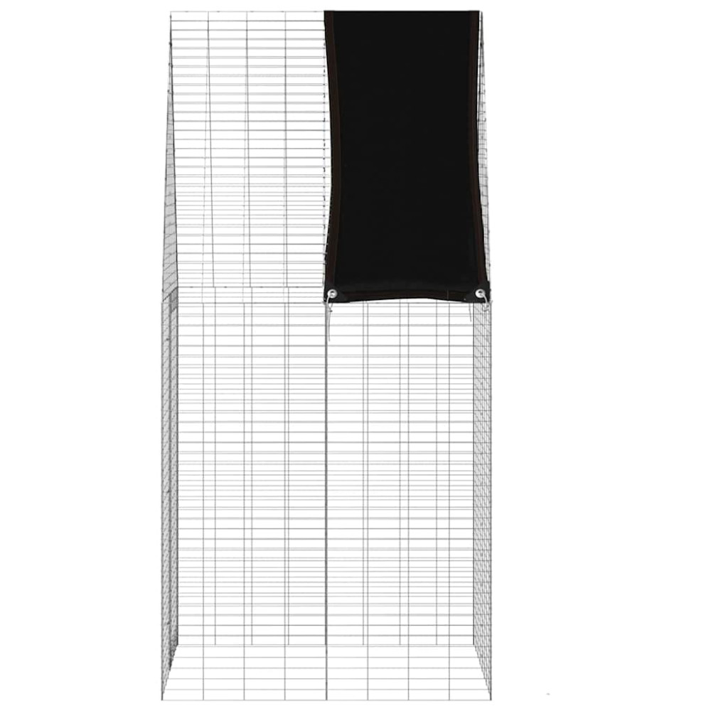 Produktbild för Kaninbur Silver 100 x 100 x 210 cm Galvaniserat Stål