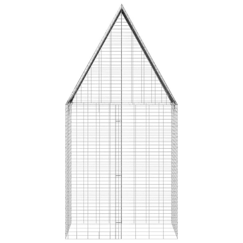 Produktbild för Kaninbur Silver 100 x 100 x 210 cm Galvaniserat Stål