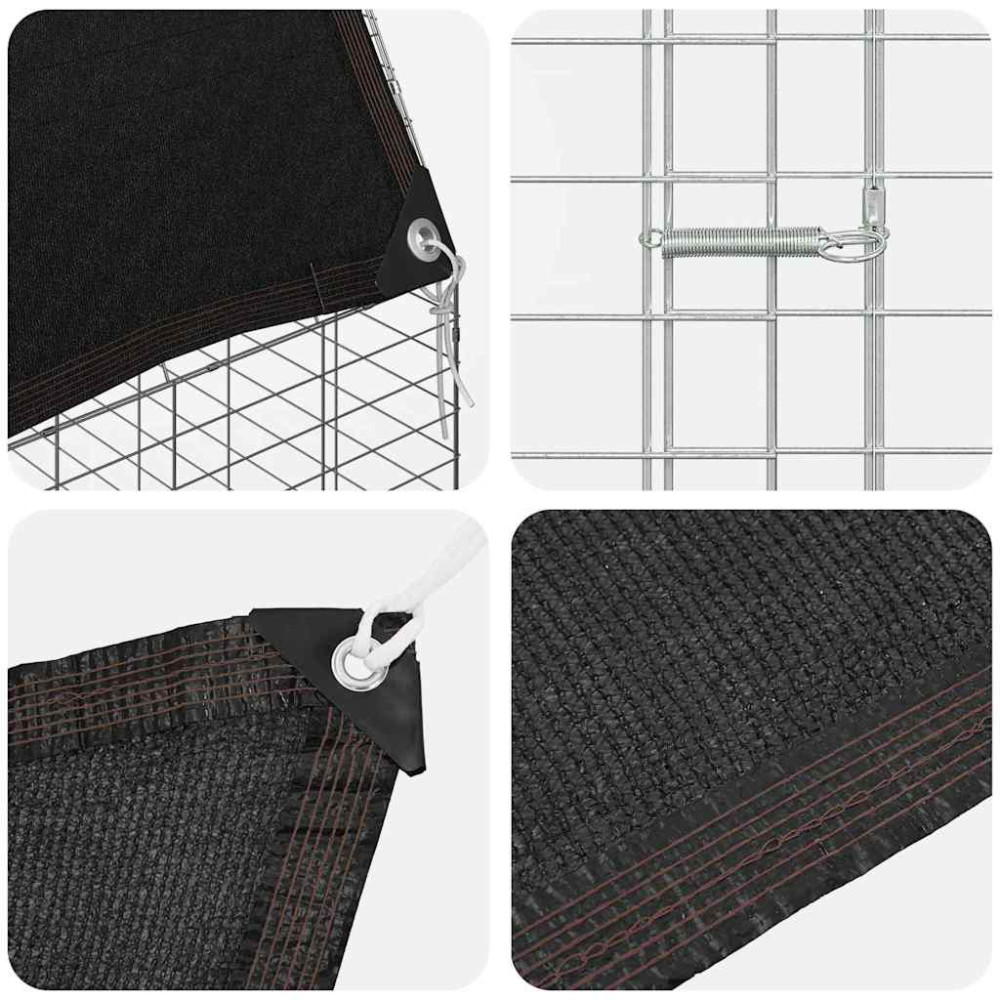 Produktbild för Kaninbur Silver 100 x 100 x 210 cm Galvaniserat Stål