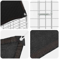 Produktbild för Kaninbur Silver 100 x 100 x 210 cm Galvaniserat Stål