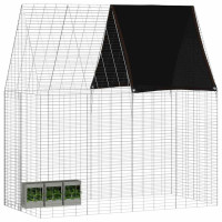 Produktbild för Kaninbur Silver 200 x 100 x 210 cm Galvaniserat Stål