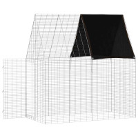 Produktbild för Kaninbur Silver 200 x 100 x 210 cm Galvaniserat Stål
