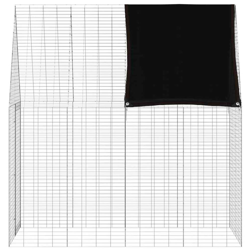 Produktbild för Kaninbur Silver 200 x 100 x 210 cm Galvaniserat Stål