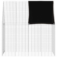 Produktbild för Kaninbur Silver 200 x 100 x 210 cm Galvaniserat Stål