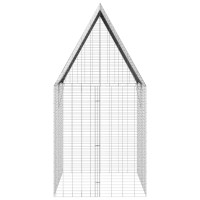 Produktbild för Kaninbur Silver 200 x 100 x 210 cm Galvaniserat Stål