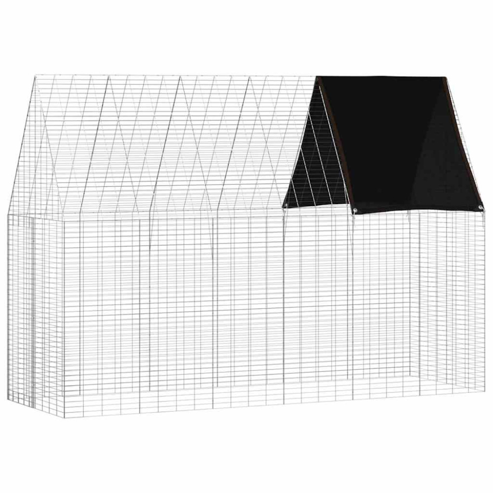 Produktbild för Kaninbur Silver 300 x 100 x 210 cm Galvaniserat Stål