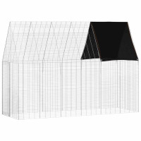 Produktbild för Kaninbur Silver 300 x 100 x 210 cm Galvaniserat Stål