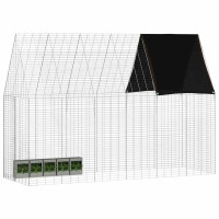 Produktbild för Kaninbur Silver 300 x 100 x 210 cm Galvaniserat Stål
