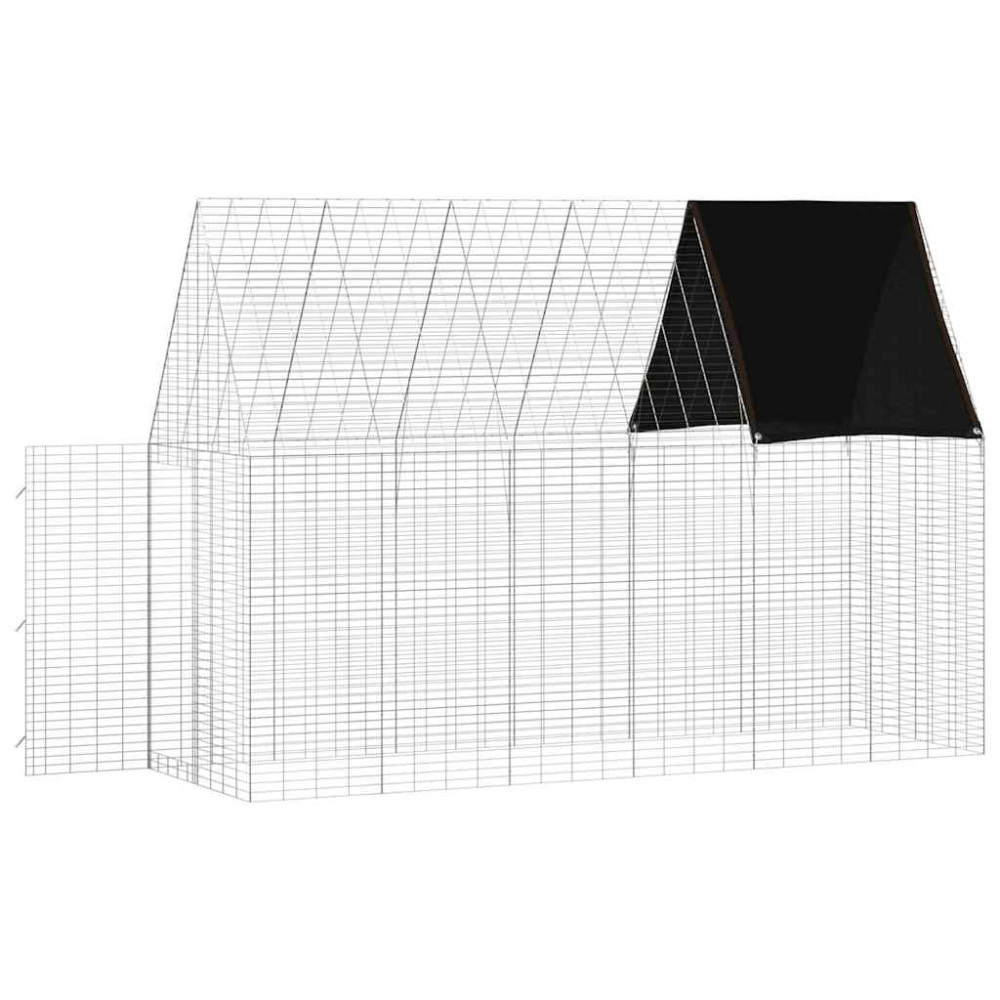 Produktbild för Kaninbur Silver 300 x 100 x 210 cm Galvaniserat Stål