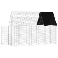 Produktbild för Kaninbur Silver 300 x 100 x 210 cm Galvaniserat Stål