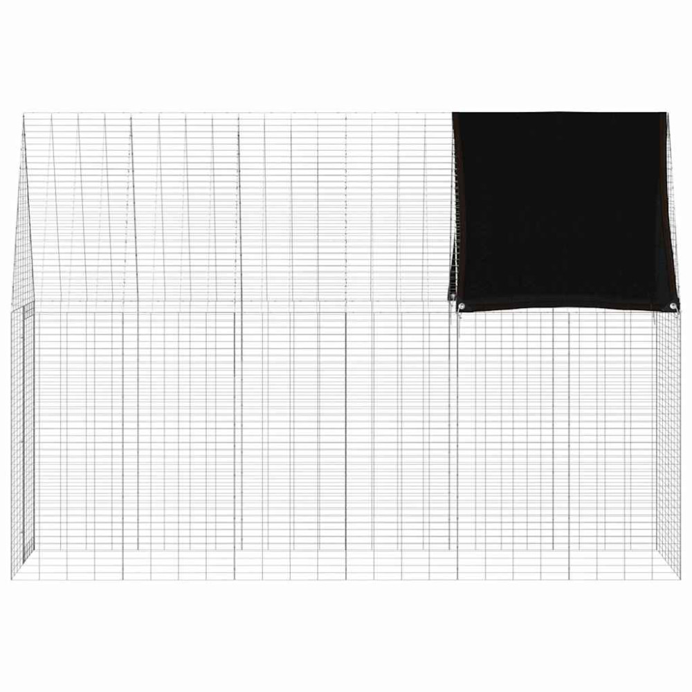 Produktbild för Kaninbur Silver 300 x 100 x 210 cm Galvaniserat Stål