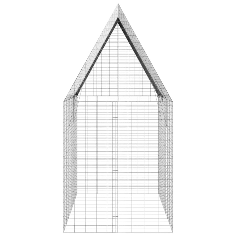Produktbild för Kaninbur Silver 300 x 100 x 210 cm Galvaniserat Stål