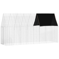Produktbild för Kaninbur Silver 400 x 100 x 210 cm Galvaniserat Stål