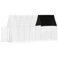 Produktbild för Kaninbur Silver 400 x 100 x 210 cm Galvaniserat Stål