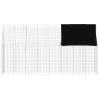 Produktbild för Kaninbur Silver 400 x 100 x 210 cm Galvaniserat Stål