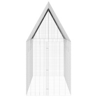 Produktbild för Kaninbur Silver 400 x 100 x 210 cm Galvaniserat Stål