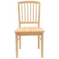Produktbild för Matstolar 2 pcs Naturfärg 50 x 52,5 x 91 cm Massiv Gummiträ