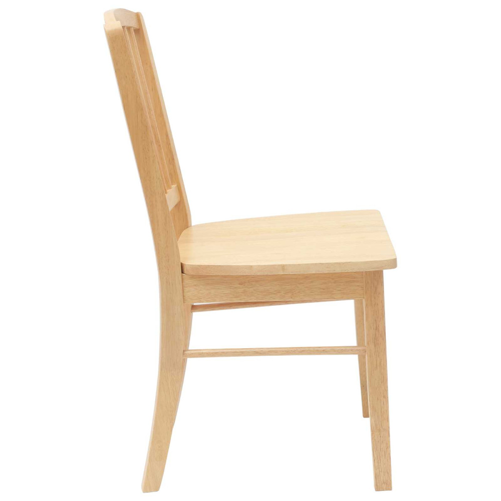 Produktbild för Matstolar 2 pcs Naturfärg 50 x 52,5 x 91 cm Massiv Gummiträ