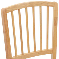 Produktbild för Matstolar 2 pcs Naturfärg 50 x 52,5 x 91 cm Massiv Gummiträ