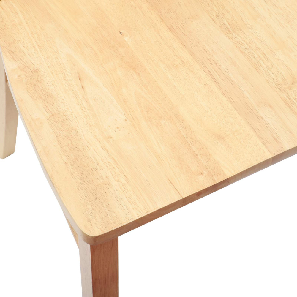 Produktbild för Matstolar 2 pcs Naturfärg 50 x 52,5 x 91 cm Massiv Gummiträ