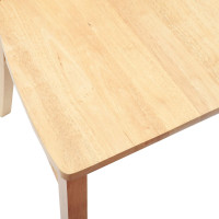 Produktbild för Matstolar 2 pcs Naturfärg 50 x 52,5 x 91 cm Massiv Gummiträ