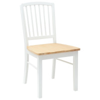 Produktbild för Matstolar 2 pcs Vit 50 x 52,5 x 91 cm Massiv Gummiträ