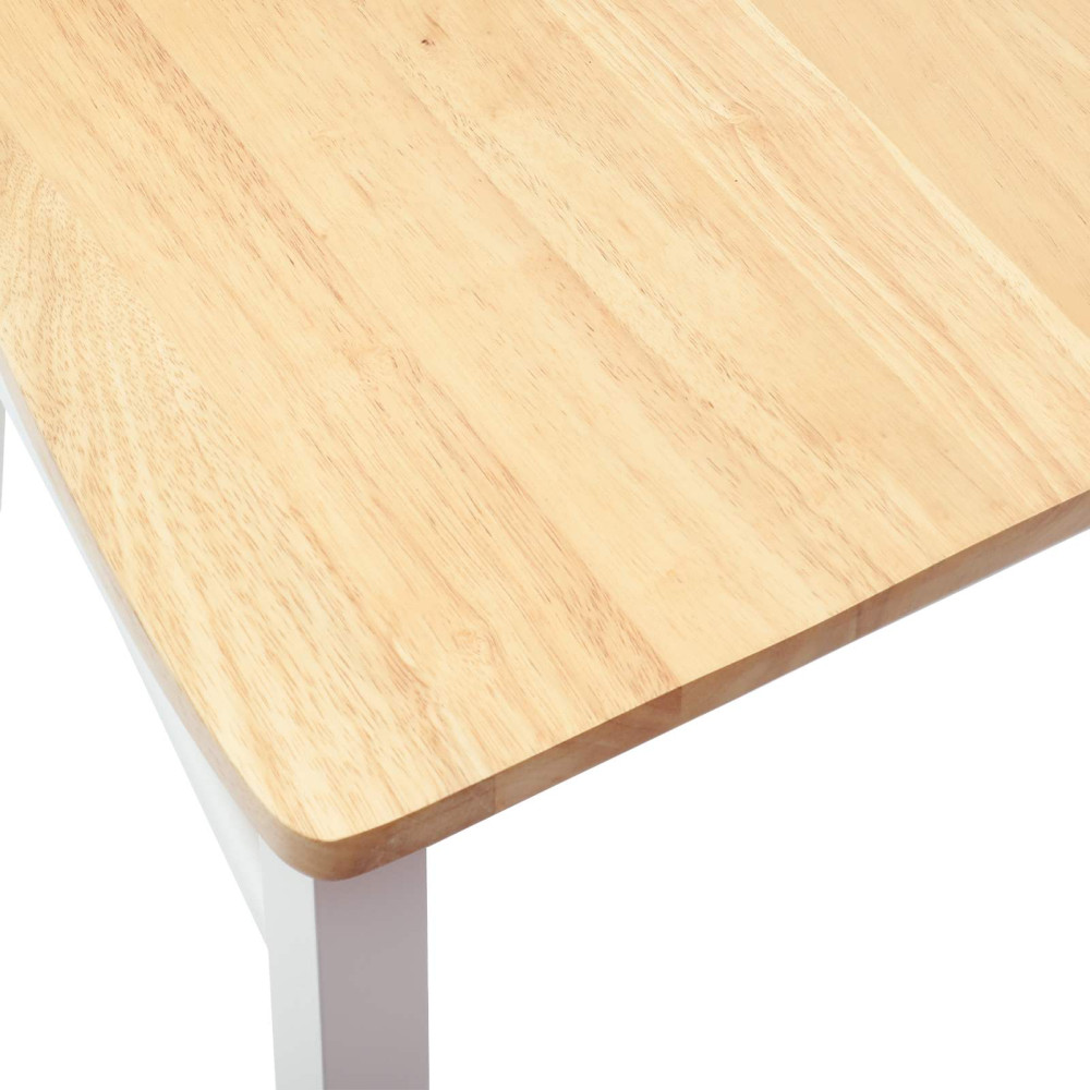 Produktbild för Matstolar 2 pcs Vit 50 x 52,5 x 91 cm Massiv Gummiträ