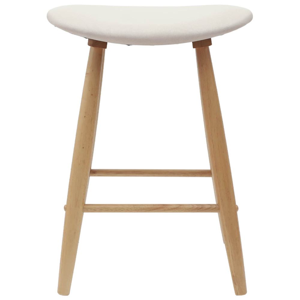 Produktbild för Matstolar 2 pcs Naturfärg 46 x 37 x 63 cm Massiv Gummiträ