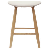 Produktbild för Matstolar 2 pcs Naturfärg 46 x 37 x 63 cm Massiv Gummiträ