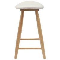 Produktbild för Matstolar 2 pcs Naturfärg 46 x 37 x 63 cm Massiv Gummiträ