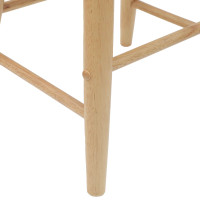 Produktbild för Matstolar 2 pcs Naturfärg 46 x 37 x 63 cm Massiv Gummiträ