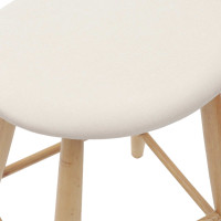 Produktbild för Matstolar 2 pcs Naturfärg 46 x 37 x 63 cm Massiv Gummiträ