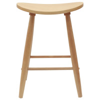 Produktbild för Matstolar 2 pcs Naturfärg 46 x 37 x 63 cm Massiv Gummiträ