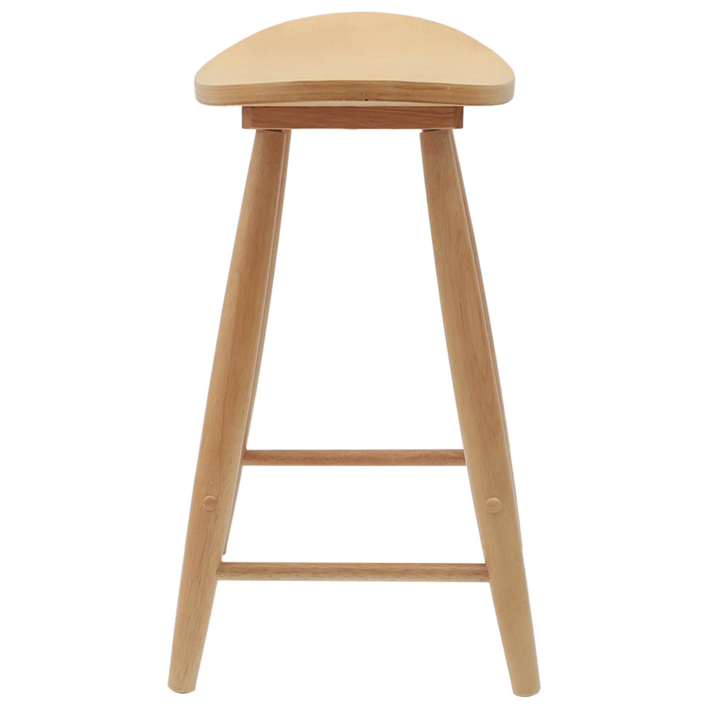 Produktbild för Matstolar 2 pcs Naturfärg 46 x 37 x 63 cm Massiv Gummiträ