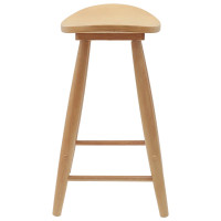 Produktbild för Matstolar 2 pcs Naturfärg 46 x 37 x 63 cm Massiv Gummiträ