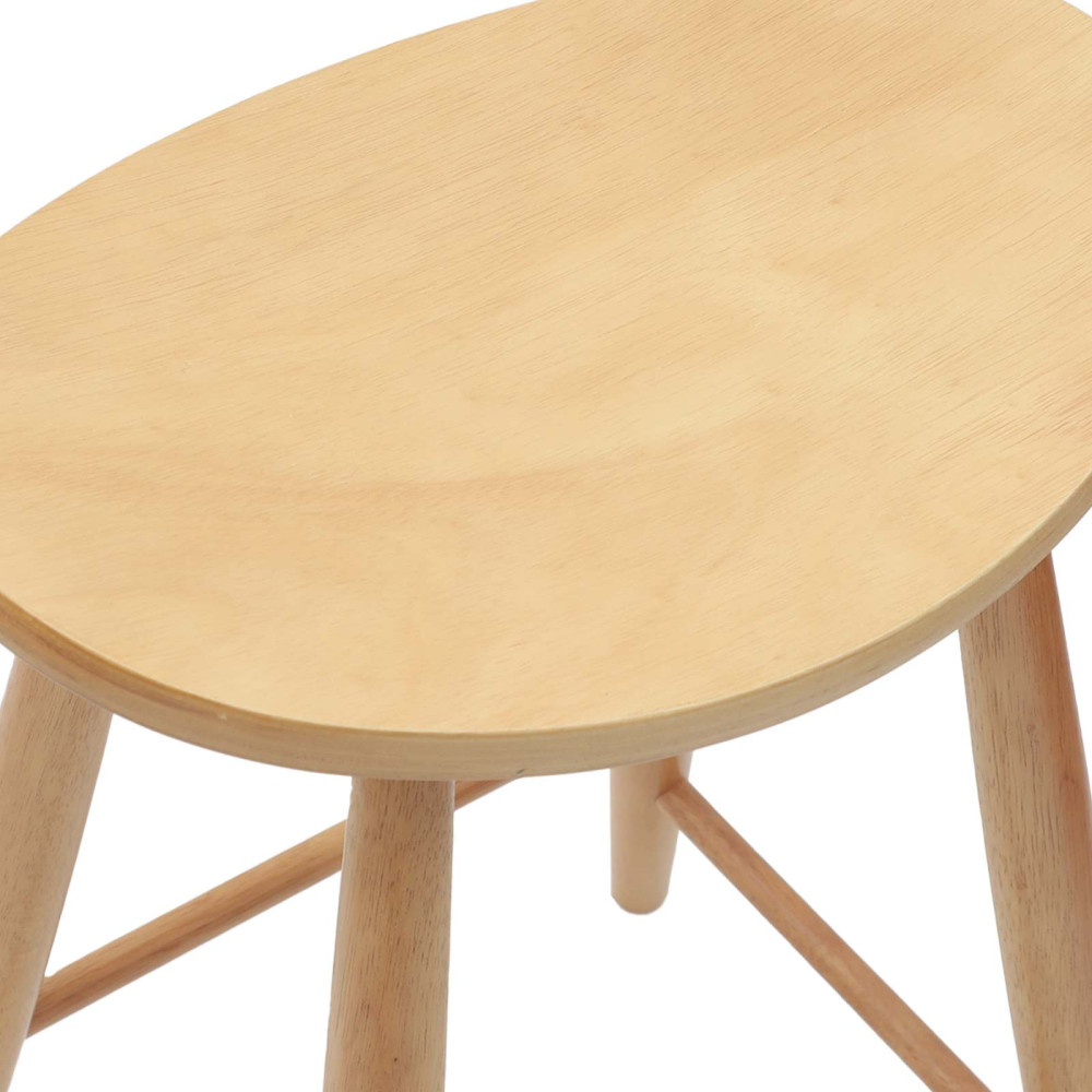Produktbild för Matstolar 2 pcs Naturfärg 46 x 37 x 63 cm Massiv Gummiträ