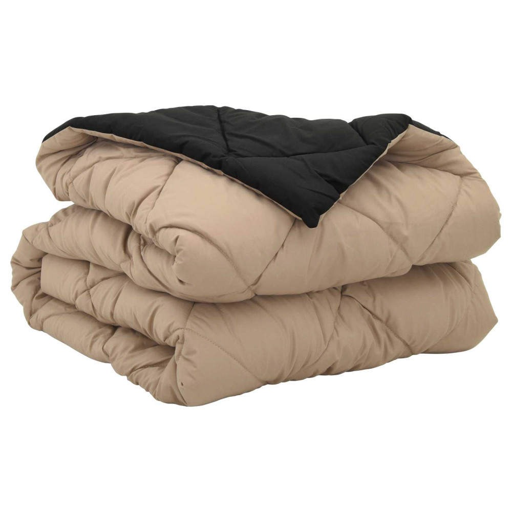 Produktbild för Sommar Duvet Svart och Taupe 200 x 140 cm Mikrofiber