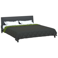Produktbild för Full Års-Duvet Grön och Antracit 220 x 240 cm Mikrofiber