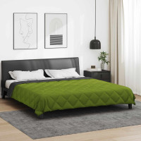 Produktbild för Full Års-Duvet Grön och Antracit 220 x 240 cm Mikrofiber