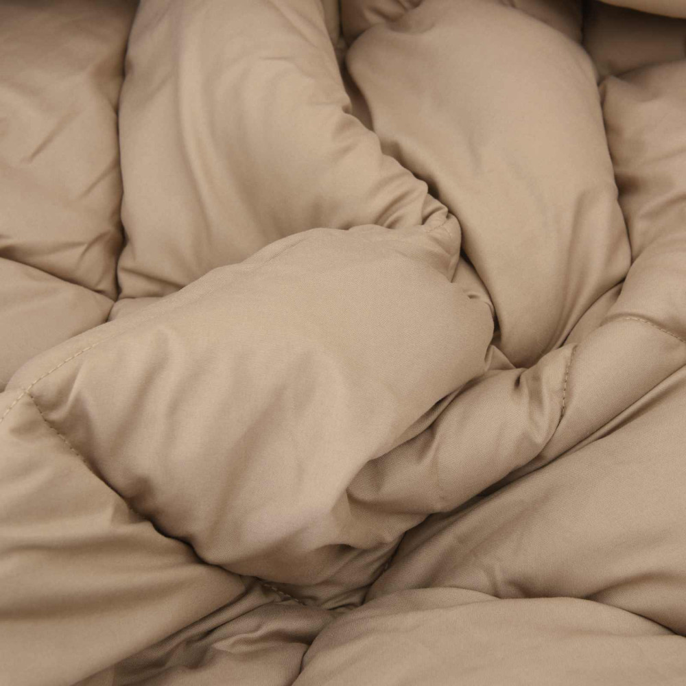 Produktbild för Vinter Täcke Taupe 140 x 200 cm Mikrofiber