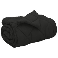 Produktbild för Vinter Täcke Svart 140 x 200 cm Mikrofiber