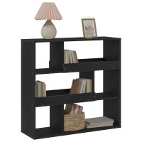 Produktbild för Bokhylla Svart Ek 100 x 33 x 94,5 cm Konstruerat trä