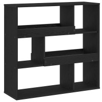 Produktbild för Bokhylla Svart Ek 100 x 33 x 94,5 cm Konstruerat trä