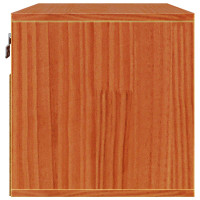 Produktbild för Väggskåp med hylla med dörr Vaxbrun 60 x 30 x 30 cm Massiv furu